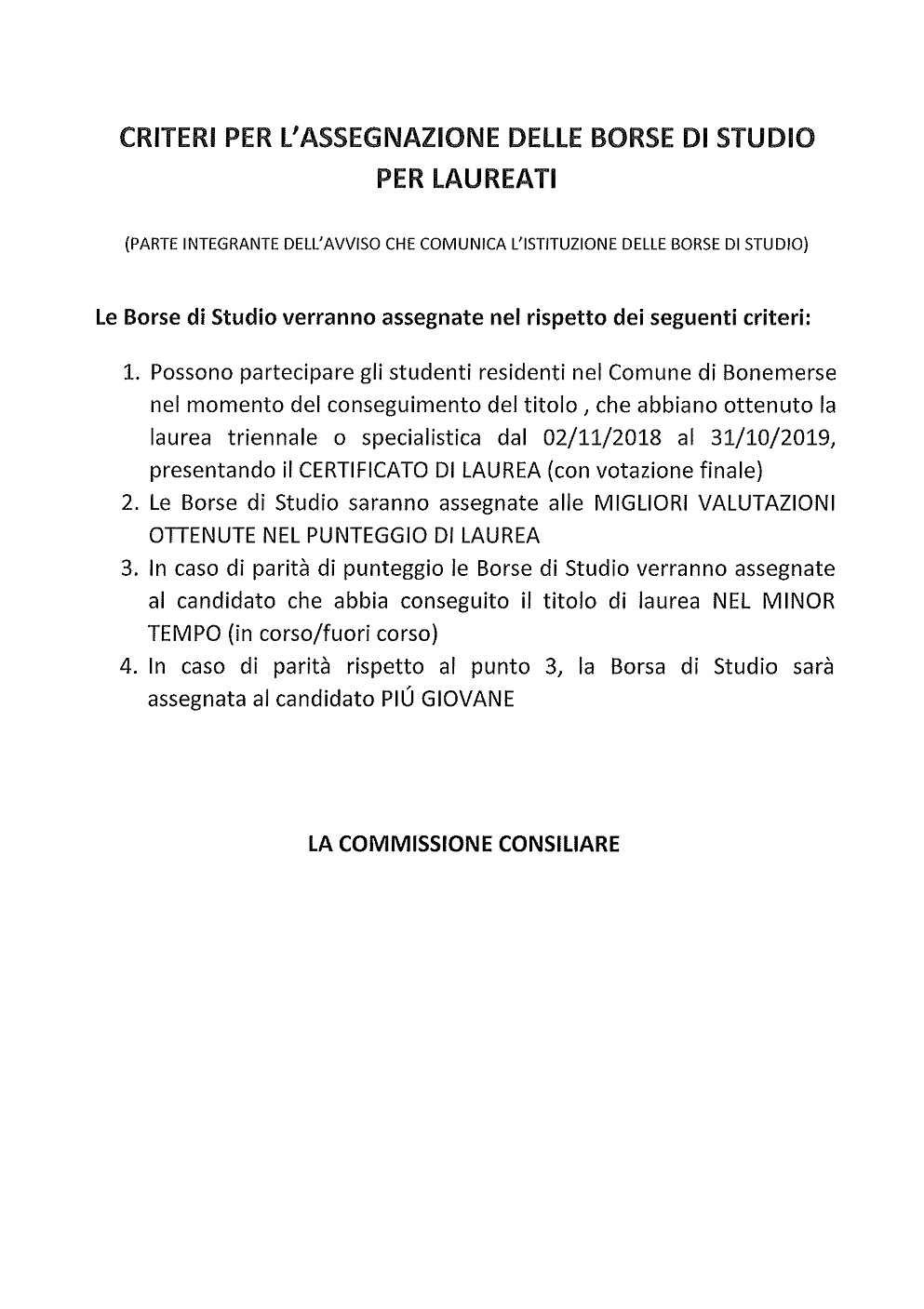 borse di studio criteri laurea borse di studio criteri laurea