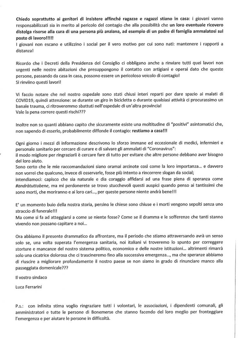 LETTERA AI CITTADINI 2 LETTERA AI CITTADINI 2