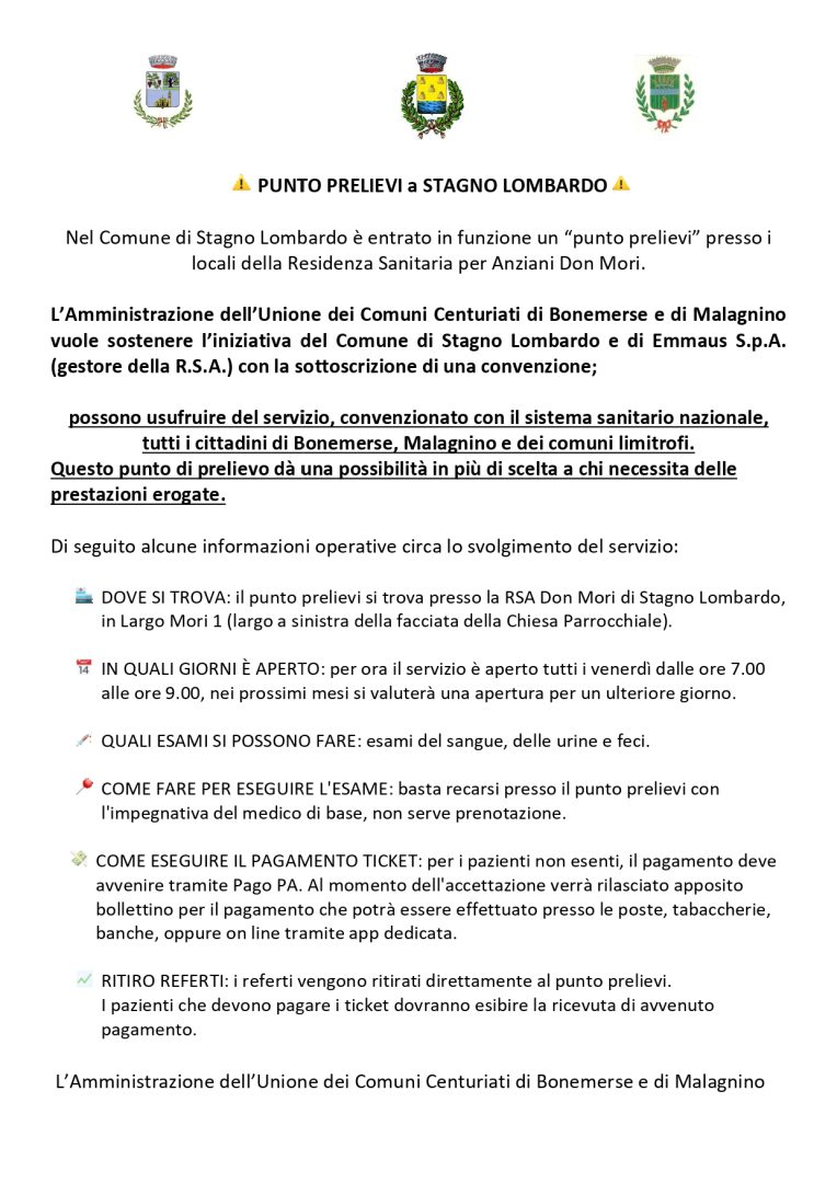 punto prelievi